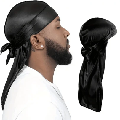  Mũ lưỡi trai dài sóng đuôi dài Durag Bandana Silky Du Rag Doo Rag dành cho nam của ZTZI