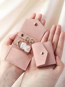 Portable Multifunctional Small Jewelry Roll Bag, 2.36 Inch X 1.97 Inch Earrings Velvet Jewelry Pouch, Mini Portable Earrings Necklace Ring Storage Bag, Jewelry Organizer, Cosmetic Bag Makeup Bag.Perfect For Gifting To Family And Friends, Gatherings, And Holidays-A Must-Have For Christmas. - Multicolor - View 2