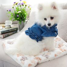 Dog Denim Vest Harness Pet Dress Chest For Small Dogs Accessories Puppy Item Chihuahua York Walking Outdoor Cat Pets Product - Blue - View 8