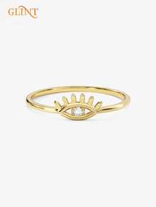 Anillo personalizado con ojo, anillo con piedra natal, anillo delicado, anillo minimalista, regalo de aniversario, regalo para mamá, regalo del día de la madre para ella, anillo de mujer, regalos de cumpleaños, anillo personalizado, regalo para la mejor amiga, joyería con nombre de mujer, anillo minimalista, regalo para ella, regalos para adolescentes - Multicolor - Ver 11