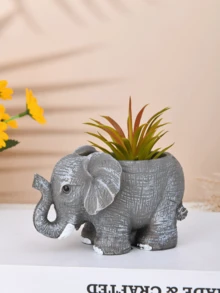 Maceta de elefante - Maceta de planta de resina con forma de animal, maceta linda de cactus y suculentas, maceta de plantas con forma de animales para decoración del hogar, macetas de flores para plantas de exterior - Multicolor - Ver 6