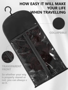 Hair Extension Holder Wig Storage For Multiple Wigs Holder Wig Bags Storage With Hanger Hair Extension Storage Wig Hanger For Multiple Wigs Hair Extensions, Wigs & Accessories - Black - View 4