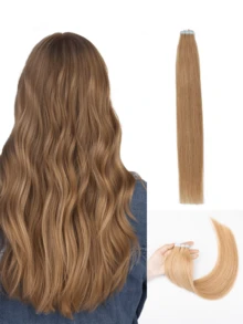 20片装胶带式接发，真人发，12-24英寸，隐形胶带式接发，无缝双面胶带接发，真人发胶带式接发，圣诞节接发 - 彩色 - 查看 30