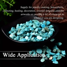 50g/100g Natural Turquoise Crushed Stone - Finely Ground And Tumbled Natural Stone Gravel, Suitable For Crystal, Succulent Plant Potting, Aquarium Decor, And DIY Craft Projects - Royal Blue - View 4