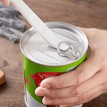 1pc Multifunctional Silicone Spatula, Silicone Material, High Temperature Resistance, Butter Knife Jam Spatula, The Tail Can Open Cans - Yellow - View 7