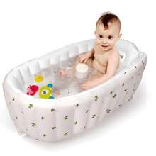 1 pièce Baignoire gonflable pour bébé de dessin animé, bac de bain pliable en PVC de haute qualité, bassin de douche pour bébé et piscine pour jouer dans l'eau