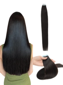 20片装胶带式接发，真人发，12-24英寸，隐形胶带式接发，无缝双面胶带接发，真人发胶带式接发，圣诞节接发 - 彩色 - 查看 24