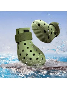 Zapatos para perros de pavimento caliente - Botas para perros, protectores de patas adecuados para perros pequeños, medianos y grandes, fáciles de poner y quitar, antideslizantes, impermeables, fáciles de limpiar, botines para playa y nieve - Multicolor - Ver 5