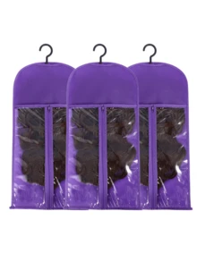 Hair Extension Holder Wig Storage For Multiple Wigs Holder Wig Bags Storage With Hanger Hair Extension Storage Wig Hanger For Multiple Wigs Hair Extensions, Wigs & Accessories - Black - View 16