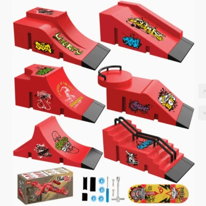 1Pc Finger Skateboard Game(Skateboard Pattern And Skateboard Wheel Color Random), Outdoor Game Set,Ramp Set, Mini Finger Skateboard ,Park Ramp Kit ,Fingerboard Half Pipe, Ultimate Parks Training Props Accessories, Skateboard Toys Set Birthday Gift For Adult,Pro Fingerboard,Skateboard Stuff, Deck,Skateboard,Christmas,Finger Skateboard,Skateboard>Wpc,Best Birthday Gift