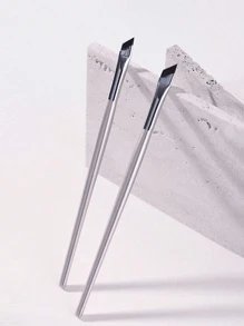 Juego de brochas para delineador de ojos, cejas y tinte de cejas que incluye: brocha angulada delgada para delineador de gel, brocha de punta fina para cejas, brocha plana para teñir cejas