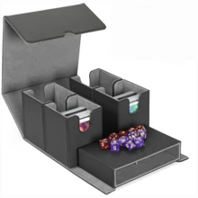 5-In-1 Commander Deck Box With Dice Tray, Holds Over 840+ Unsleeved Cards, Leather Magnetic Closure Deck Box, Detachable, Suitable For Collectible Card Games And Trading Card Games - Multicolor - View 1