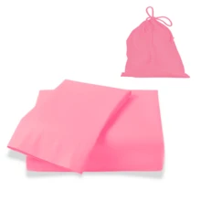 Juego De Sábanas King Tacto Algodón + Bolsita - rosa pastel - Ver 3