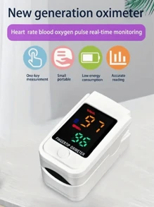 1 pieza Oxímetro de pulso portátil para el dedo: Monitor de frecuencia cardíaca - ¡Esta herramienta no incluye baterías!(Usa batería AAA, distingue entre los polos positivo y negativo de la batería) Regalo para Navidad, Halloween, Día de Acción de Gracias