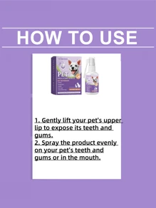 YEGBONG 50ml,Dog And Cat Tooth Cleaning Spray Pet Mouth Cleaning Breath Fresh Deodorization Odor Removal Cleaning
