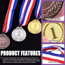 3 Piezas Medallas de Fútbol para Ganadores, Medallas de Oro, Plata y Bronce, Medallas de Premio 1er, 2do y 3er Lugar con Cinta de Cuello, Estilo Deportivo de Fútbol, Medallas/Premios para Competiciones, Decoraciones de Fiesta y Premios para Celebraciones de Competiciones Deportivas y Favores de Fiesta