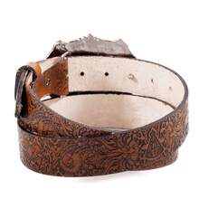 Our Lady Of Aparecida Country Belt With Large Buckle Pampa's Country Leather - Lạc đà - Xem 4