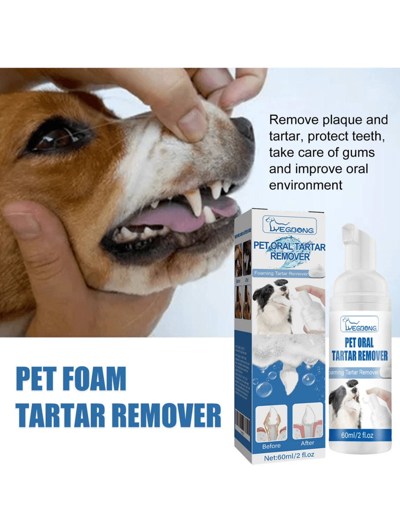 Gel Réparateur Buccal Pour Chats Et Chiens - Élimine Tartre Et Rafraîchit L'Haleine - Stylo Pratique