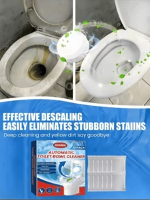 JAYSUING 12 piezas/Caja Tabletas de limpieza de inodoro mejoradas, Limpiador de tanque de inodoro con cloro, Tecnología de liberación continua para una limpieza duradera, Producto de limpieza de inodoro de uso doméstico fácil de usar - Multicolor - Ver 4