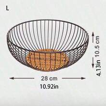 1 件铁艺编织水果/蔬菜篮，客厅/卧室零食/糖果收纳篮，浴室/卧室化妆品收纳篮，厨房/客厅/卧室装饰