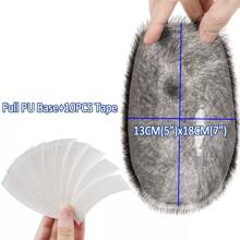 100% ludzkich włosów Męska ręcznie robiona nakładka na głowę W pełni ręcznie robiona na szydełku Eleganckie proste włosy Uniwersalne dopasowanie Odpowiednie do każdego stylu biznesowego Pełne pokrycie włosów Pasujące do każdej płci