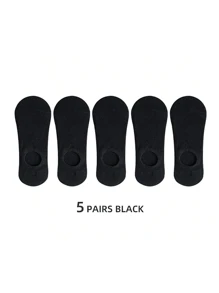 5 piezas/10 piezas/15 piezas/20 piezas Calcetines invisibles unisex, calcetines bajos de corte casual sin mostrar para deportes de verano
