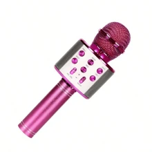 Microphone Audio Integrated Microphone Home Singing K Wireless Bluetooth Can Be Inserted Tf,Usb Card Play Music Outdoor Party Family Gathering,Microphone,Mic,Wireless Microphone