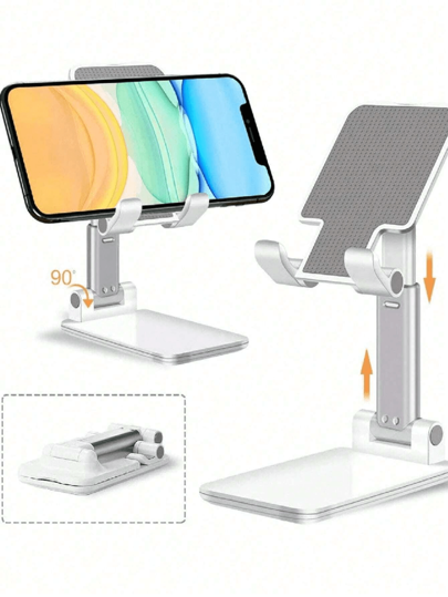 Mobile Phone Holder, Aluminum Desktop Phone Holder - An Adjustable Desktop Phone Holder, Compatible With Mobile Phones, Phone Accessories, Phone Stands, Essential Items For Returning To School, College Students Returning To School, And Dormitories.