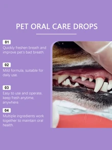 YEGBONG 50ml,Dog And Cat Tooth Cleaning Spray Pet Mouth Cleaning Breath Fresh Deodorization Odor Removal Cleaning