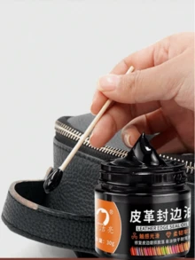 1件裝黑色/棕色/紅色邊緣修補漆，褪色修復貼片、色彩恢復劑、磨損修復劑，皮革邊緣密封油，適用於修復真皮包損壞的油漬皮革錶帶邊緣，衣物、地毯與皮革清潔劑，漂白劑與柔軟劑 - 彩色 - 查看 3
