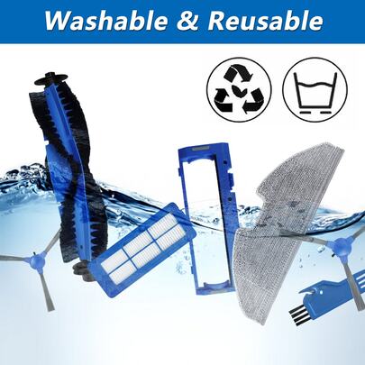 Eufy RoboVac 11S Max、15C Max 30C Max、35c Max、15t Max、39 Max 系列 G10 G20 G30 G32 Edge Verge 混合真空机器人的替换备件、清洁器配件 HEPA 过滤器、主刷防护罩、滚筒刷、侧刷/边刷和拖把布/拖把抹布。