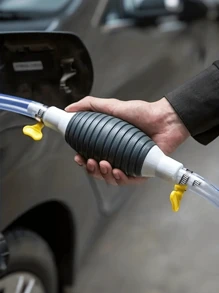 1 Set High Flow Manual Fuel Transfer Pump - Gasoline, Oil And Water Transfer Manual Siphon Hose - PVC, Standard US Thread, Fuel Transfer Tool|Transparent Design|Sturdy Structure For Transferring Gasoline, Petrol, And Liquid Water