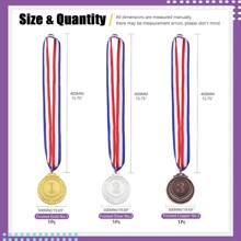 3 Piezas Medallas de Fútbol para Ganadores, Medallas de Oro, Plata y Bronce, Medallas de Premio 1er, 2do y 3er Lugar con Cinta de Cuello, Estilo Deportivo de Fútbol, Medallas/Premios para Competiciones, Decoraciones de Fiesta y Premios para Celebraciones de Competiciones Deportivas y Favores de Fiesta