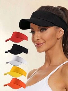 1pc Unisex Summer Fashion Sun Protection Visor, Sun Hat, Quick-Drying, Sun Cap, Baseball Mesh Cap, Breathable, Summer Sports Baseball Cap - Multicolor - View 1