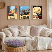 1 件无框墙面艺术海报流行 F1 跑车海报印刷品墙面艺术帆布著名赛道画适合赛车爱好者卧室家居装饰无框复古 - 彩色 - 查看 6