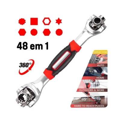 Chave Multifuncional 48 Em 1 360º Jogo ferramentas chave Soquete Universal 48 peças