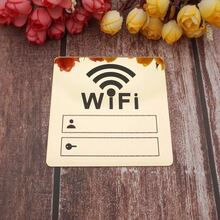 1pc Acrylic WiFi Password Sign, Decorative Pendant, WiFi Network Logo And Password Plate, WiFi Logo Sticker Wall Decal, Shop Sign, Cafe Sign, Restaurant Sign, Home Decor, Party Decoration - Multicolor - View 4