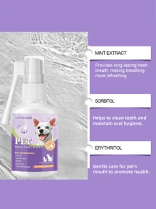 YEGBONG 50ml,Dog And Cat Tooth Cleaning Spray Pet Mouth Cleaning Breath Fresh Deodorization Odor Removal Cleaning