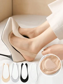4 Pairs Women Summer Socks, No Show Socks With Classic Colors, Heel Anti-Slip Design, Reinforced Forefoot, Comfortable And Durable