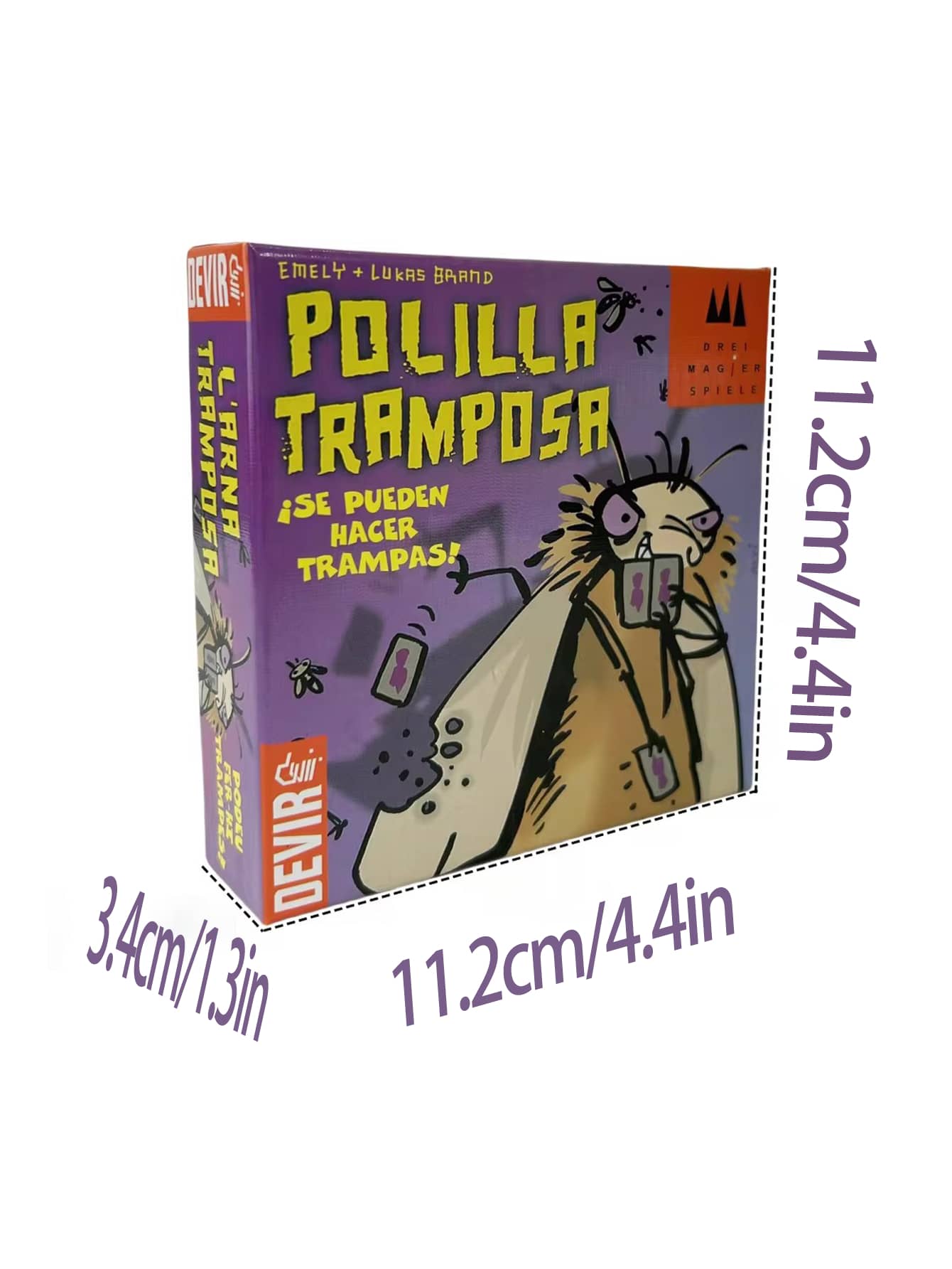 1 Caja Juego de Cartas POLILLA TRAMPOSA Devir - Juego de Mesa de Trampas de Polilla - Juego de Ocio para Adultos - Multicolor - Ver 1