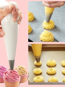 100 pièces Sac de glaçage triangulaire jetable - Pour la décoration de gâteaux, biscuits, cupcakes et accessoires de dessert DIY, nécessités de cuisine et de restaurant