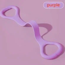 Soft Silicone Figure 8 Resistance Bands, Shoulder & Back Strengthening Elastic Yoga Strap For Men & Women, Fitness Equipment, Random Color - Multicolor - View 6