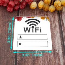 1pc Acrylic WiFi Password Sign, Decorative Pendant, WiFi Network Logo And Password Plate, WiFi Logo Sticker Wall Decal, Shop Sign, Cafe Sign, Restaurant Sign, Home Decor, Party Decoration - Multicolor - View 2