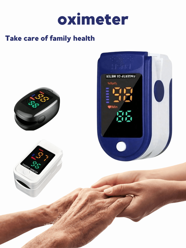 1 pieza Oxímetro de pulso portátil para el dedo: Monitor de frecuencia cardíaca - ¡Esta herramienta no incluye baterías!(Usa batería AAA, distingue entre los polos positivo y negativo de la batería) Regalo para Navidad, Halloween, Día de Acción de Gracias