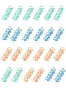 3/6/9/12/15/20/24PCS Colorful Spiral Binder Rings,4/5-Ring Binder Notebook, Plastic Binding Clips,A4/A5/B5 Size, Durable PVC Material -Removable Curl Clips, Suitable For DIY,Loose-Leaf Paper, Office Supplies,Notebooks And Scrapbooks,Back To School,School Supplies