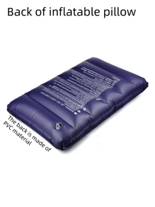 1 Stück PVC Samt-Kissen aufblasbar, Outdoor Strand Reise Nap Kissen, Business Büro Lässig Kissen, tragbare aufblasbare Yoga Stützmatte, aufblasbares Reisekissen, Outdoor Camping Taille Kissen, Umarmungskissen zum Schlafen
