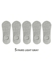 5 piezas/10 piezas/15 piezas/20 piezas Calcetines invisibles unisex, calcetines bajos de corte casual sin mostrar para deportes de verano