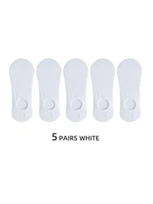 5 piezas/10 piezas/15 piezas/20 piezas Calcetines invisibles unisex, calcetines bajos de corte casual sin mostrar para deportes de verano