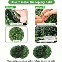 1pc Artificial Plant Boxwood Topiary Ball,Faux Boxwood Topiary Ball, All-Year Greenery Faux Balls Plant Decorative Balls For Outdoor,Indoor,Garden,Backyard,Wedding Home Decor Back To School Room Decor School Supplies