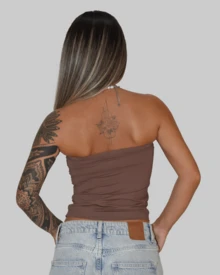 Women Tank Tops & Camis - 鏽棕色 - 查看 3